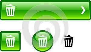 Recycle bin. button set.