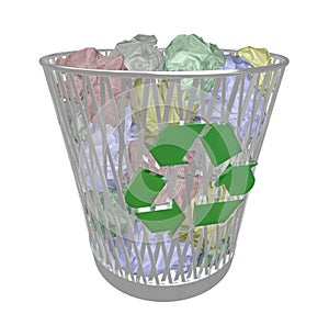 Recycle Bin - Colored Paper