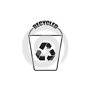 Recycle bin. Ecology problem. Web icon.