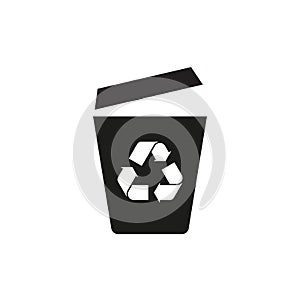 Recycle bin. Ecology problem. Web icon.