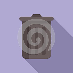 Recycle bin filter folder icon flat vector. Online upload