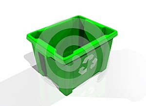 Recycle bin green