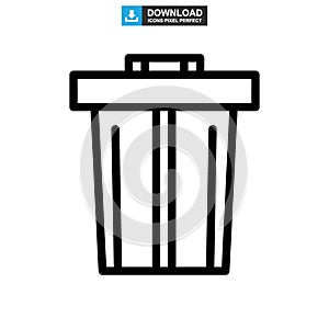 Recycle bin icon or logo isolated sign symbol vector illustration