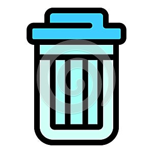 Recycle bin icon vector flat