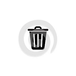 Recycle Bin Icon Vector in Trendy Style. Trash Can Symbol Illustration