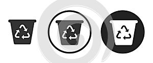 Recycle bin Icon . web icon set . icons collection. Simple illustration.