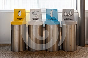 Recycle bins in airport