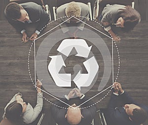 Recycle Biodegradable Solution Empower Graphic Concept photo