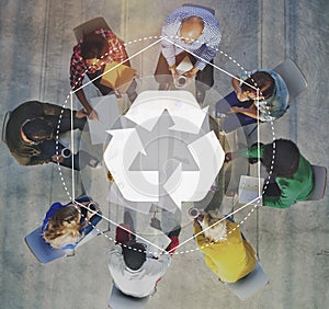 Recycle Biodegradeable Solution Empower Graphic Concept