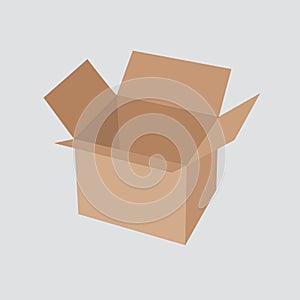 Recycle brown box packaging. vector illustration