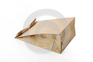 Recycle Brown Paper Bag with Copy Space on White