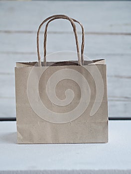 Recycle brown paper bag for shopping
