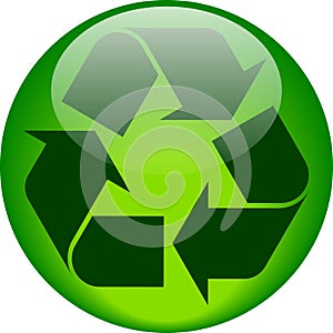 Recycle button green