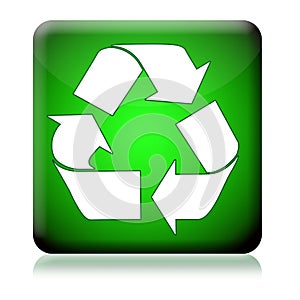 Recycle button logo sign for banner sites