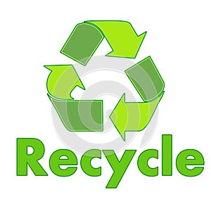 Recycle button logo sign for banner sites