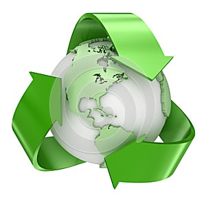 Recycle earth symbol