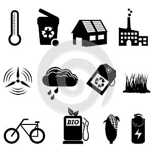 Recycle, eco and bio icons