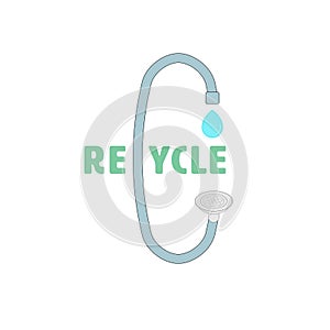 Recycle Faucet Typography