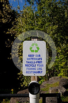 Recycle Fishing Line Responsibly Message