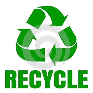 Recycle green . Sign of recycling. Waste recycling