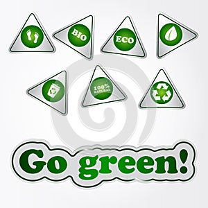 Recycle green stickers