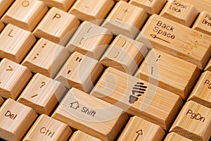 Recycle icon on computer keyboard for green and eco concept