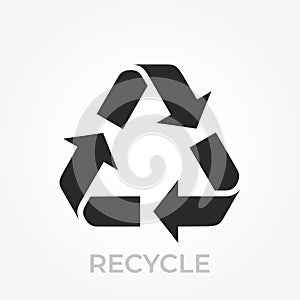 Recycle icon. environmental management and eco friendly symbol. isolated vector image