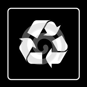 Recycle icon great for any use. Vector EPS10.