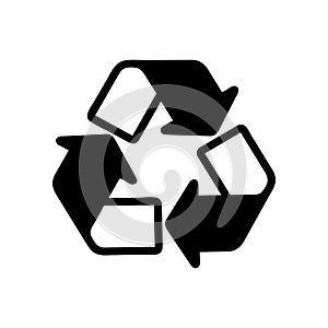 Recycle icon isolated on white background vector