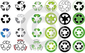 Recycle icon set - ready