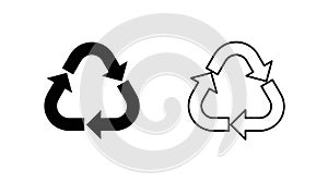 Recycle icon set. Recycle logo symbol.