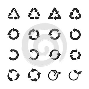 Recycle icon set, vector eps10