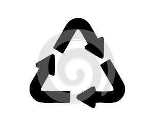 Recycle icon symbol on the white background, Reuseable icon picture