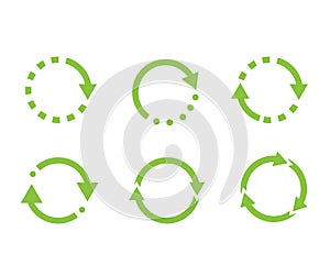 Recycle icon vector.Recycle Recycling set symbol.Ecologically pure funds.Set of arrows.Eco green illustration.