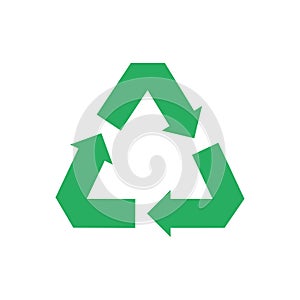 Recycle isolated icon. Protection nature resoures. Recycling symbol ecology. Green eco sign