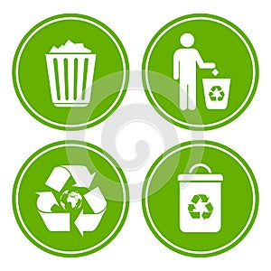 Recycle littering icon photo