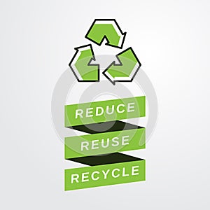 Recycle logo or icon vector design