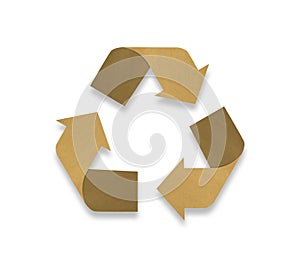 Recycle logo from recycle paper