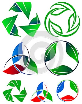 Recycle logo set