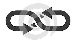 Recycle Loop Arrows Icon, Renewal Circular Process, vector design Generative AI