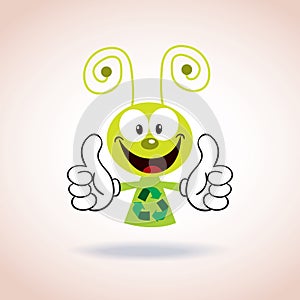 Recycle mascot cartoon character