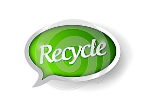 Recycle message illustration design