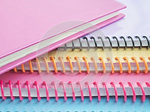 Recycle note book with sweet color tone, decoration for love and