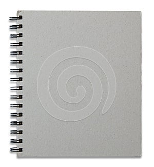 Recycle notebook cover isolated on white