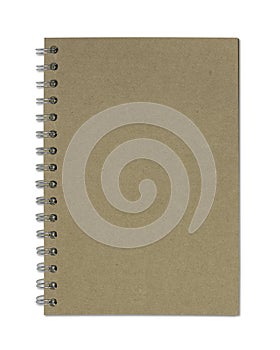 Recycle paper notebook isolated