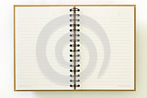 Recycle paper notebook open two pages