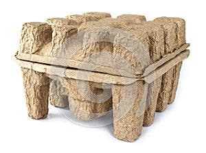 Recycle paper pulp protective packaging