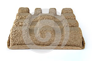 Recycle paper pulp protective packaging