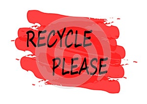 Recycle please banner