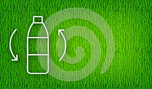 Recycle recycling symbol. Recycle plastic. Green recycling plastic bottle. Vector stock illustration.